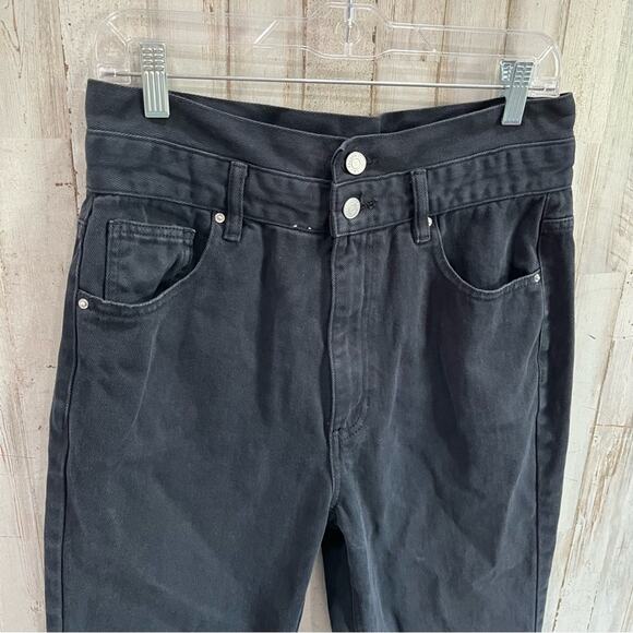 Pacsun Black Super High Rise Mom Jeans Paperbag - Picture 2 of 7